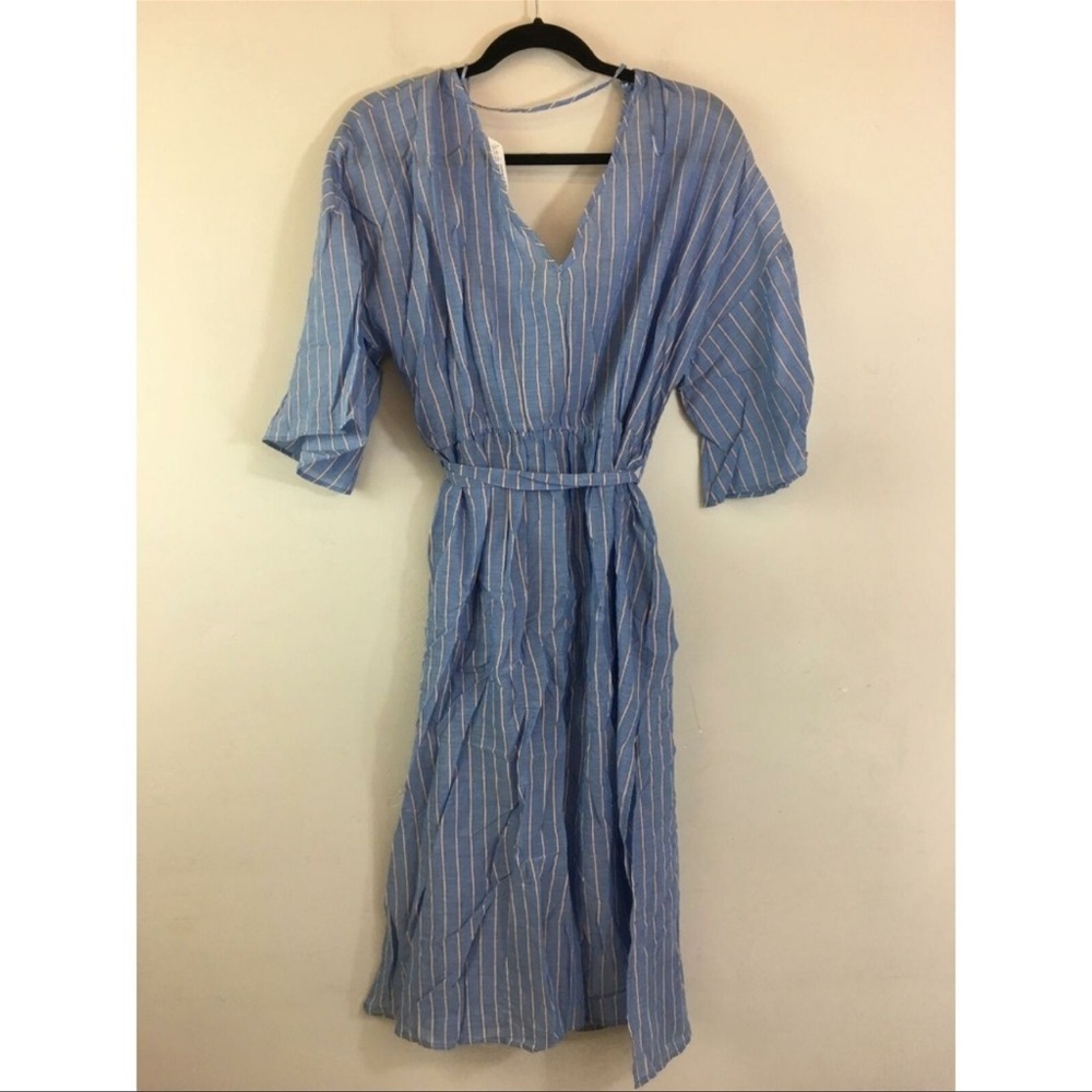 NWT Zara V-Neck Plunge Wrap Dress Size Large